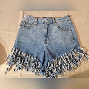 Frayed Denim Women Shorts